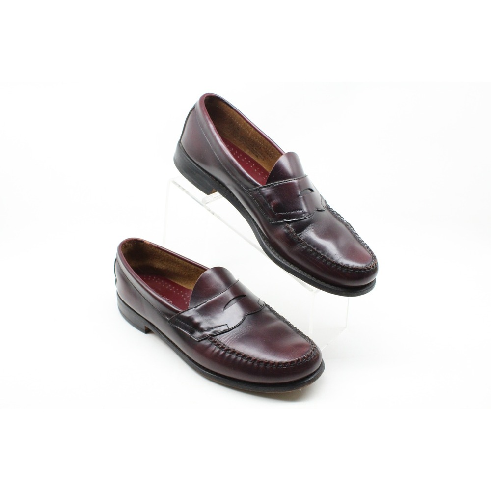 GH Bass Weejuns Mens 11 D Burgundy Leather Penny Loafers 610001 A601